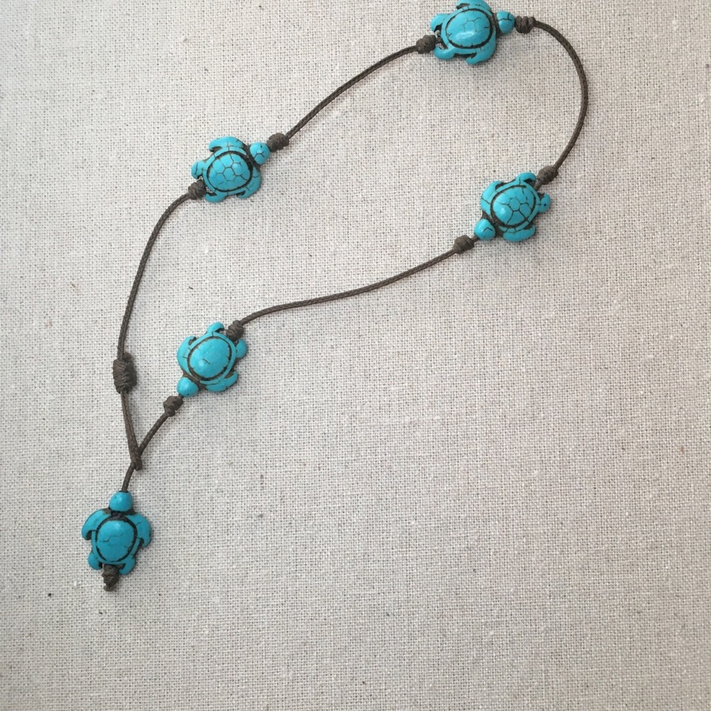 Turquoise anklet Sea Turtles